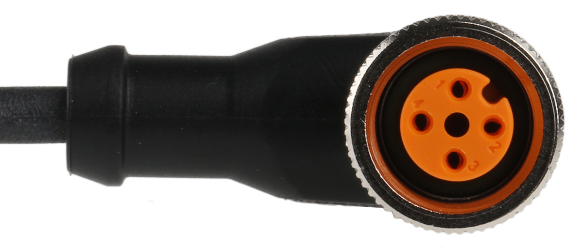 ifm electronic Right Angle Female 4 way M12 to Unterminated Sensor Actuator Cable, 10m