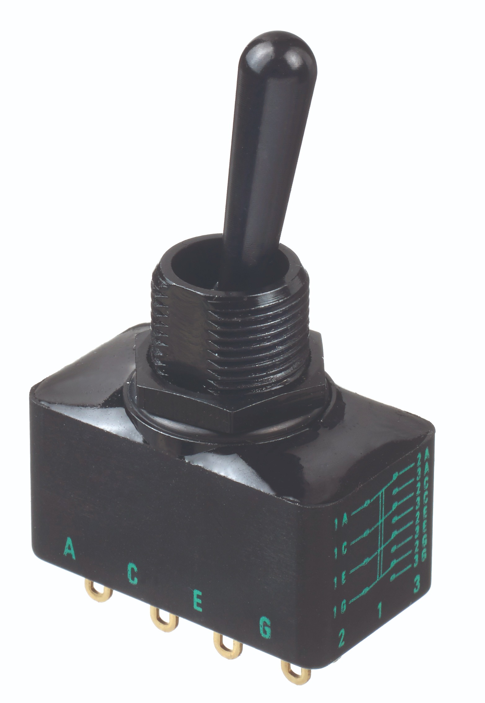 APEM Toggle Switch, Panel Mount, On-(On), DPST, Solder Lug Terminal, 30V dc