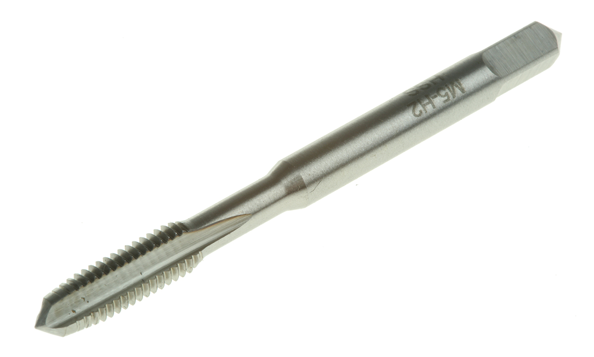 RS PRO Threading Tap HSS 1-Piece 0.8mm Pitch Metric Standard Hand Tap M5 Thread