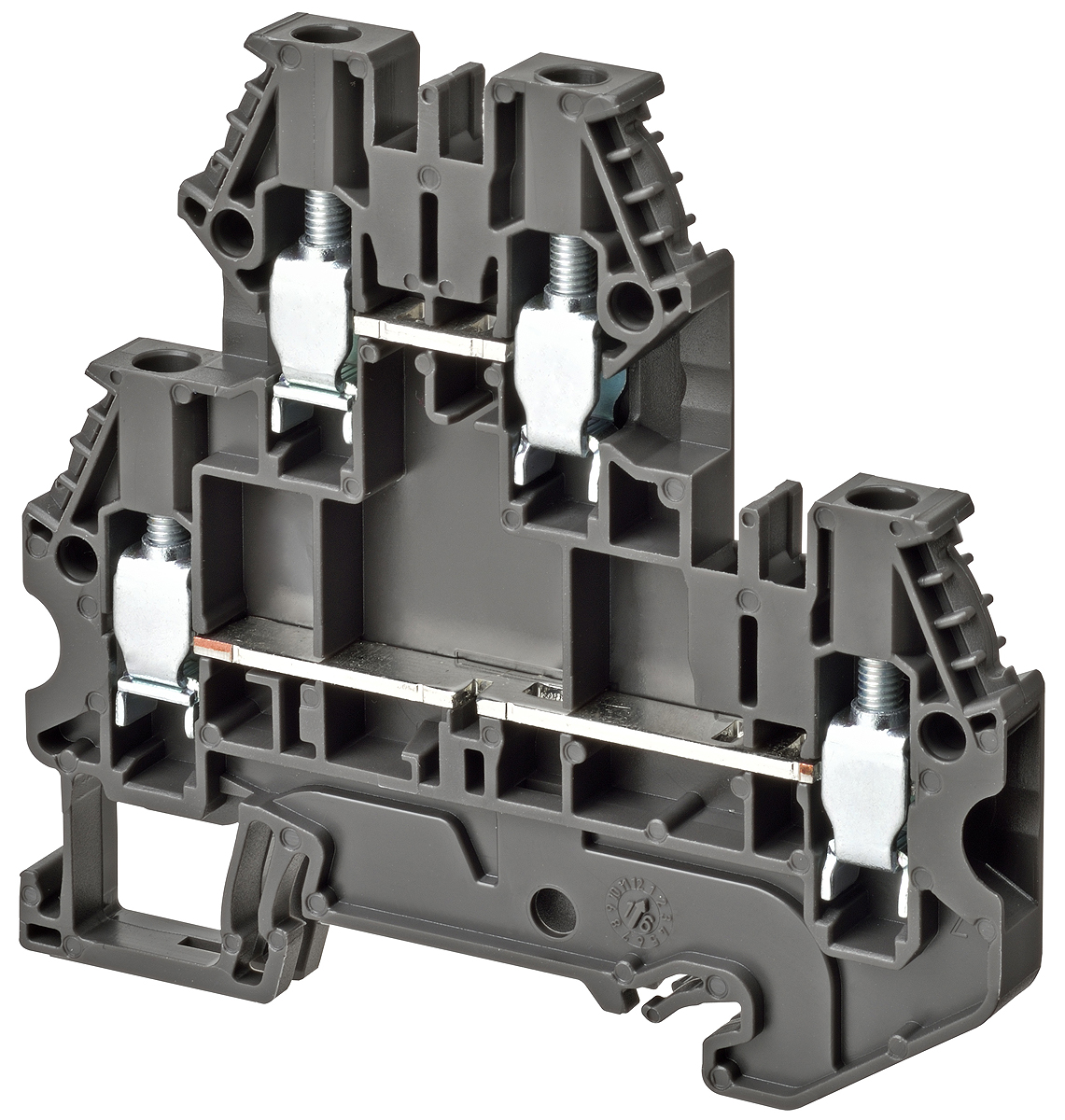 Omron XW5TS40112 XW5T Series Grey, 4mm², Double-Level, Screw Termination