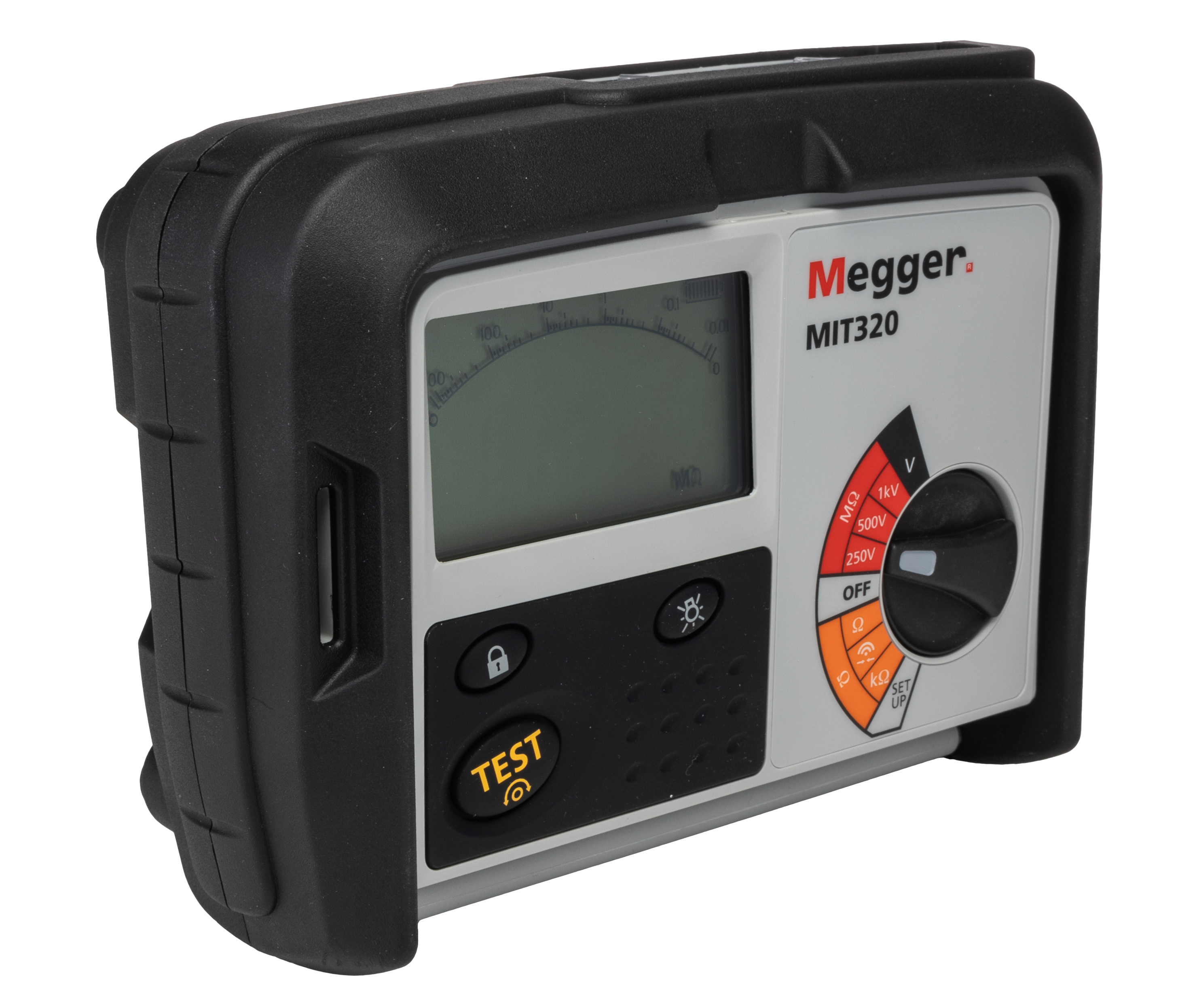 Megger MIT320 Insulation & Continuity Tester, 250V Min, 1000V dc Max, 999MΩ Max, CAT III 600V - UKAS Calibration