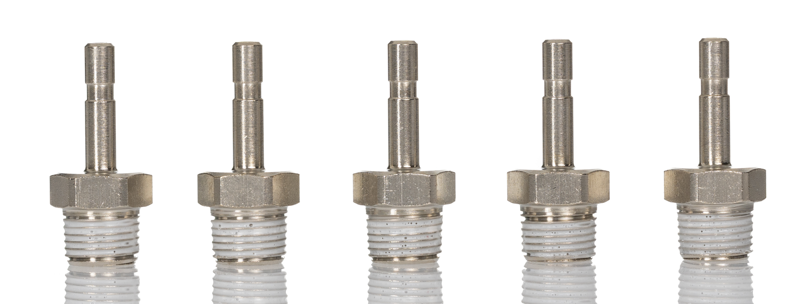 Norgren PNEUFIT 10 Series Straight Threaded Adaptor, R 1/8 Male to Push In 4 mm, Threaded-to-Tube Connection Style