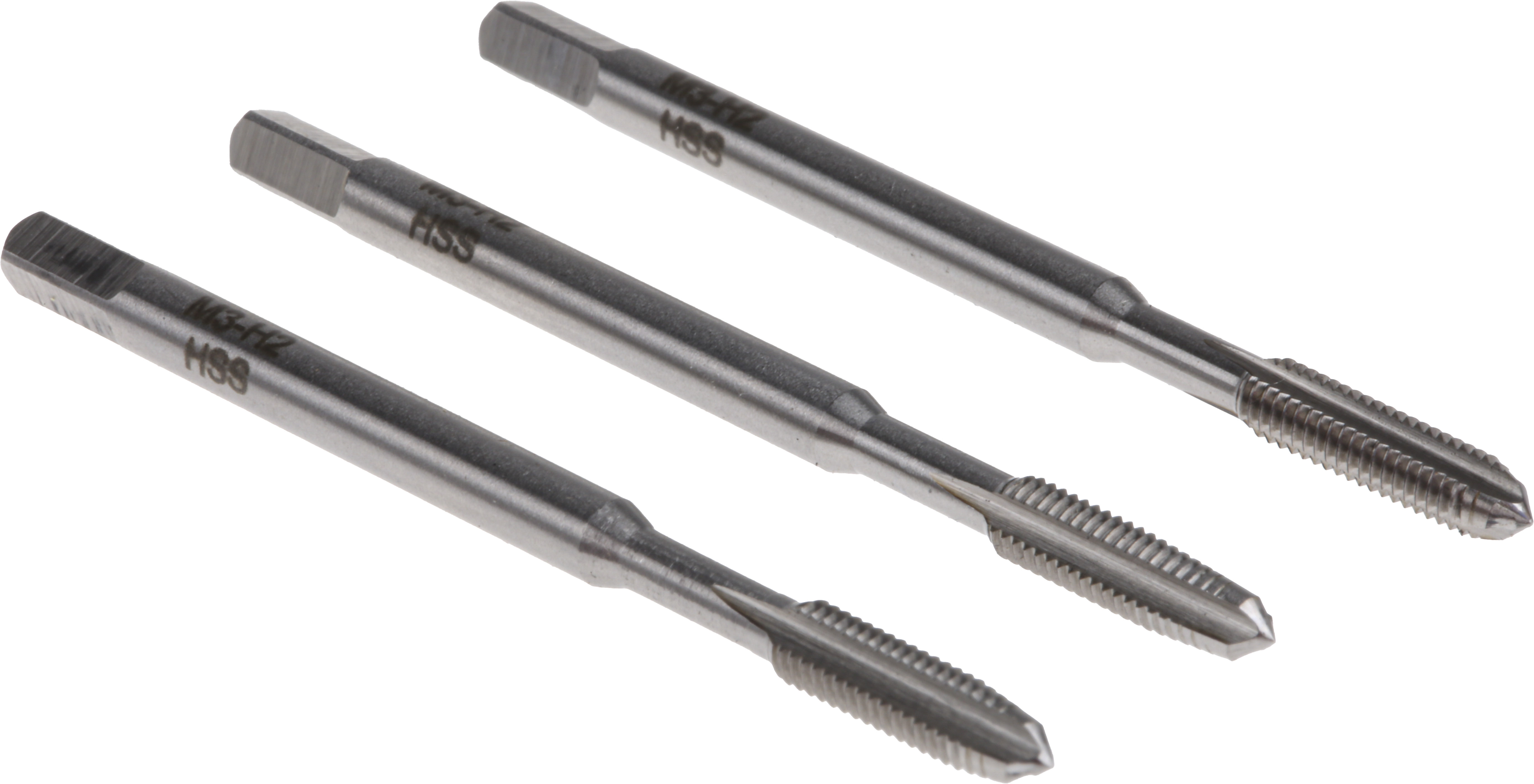 RS PRO Tap Set HSS 3-Piece 0.5mm Pitch Metric Standard Hand Tap M3 Thread