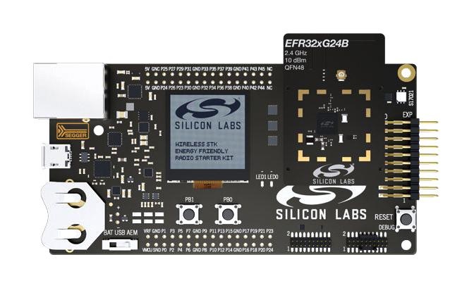 Silicon Labs EFR32xG24 BRD4198A Bluetooth, ZigBee Development Kit for Wireless Pro Kit Mainboard 2.4GHz xG24-PK6036A