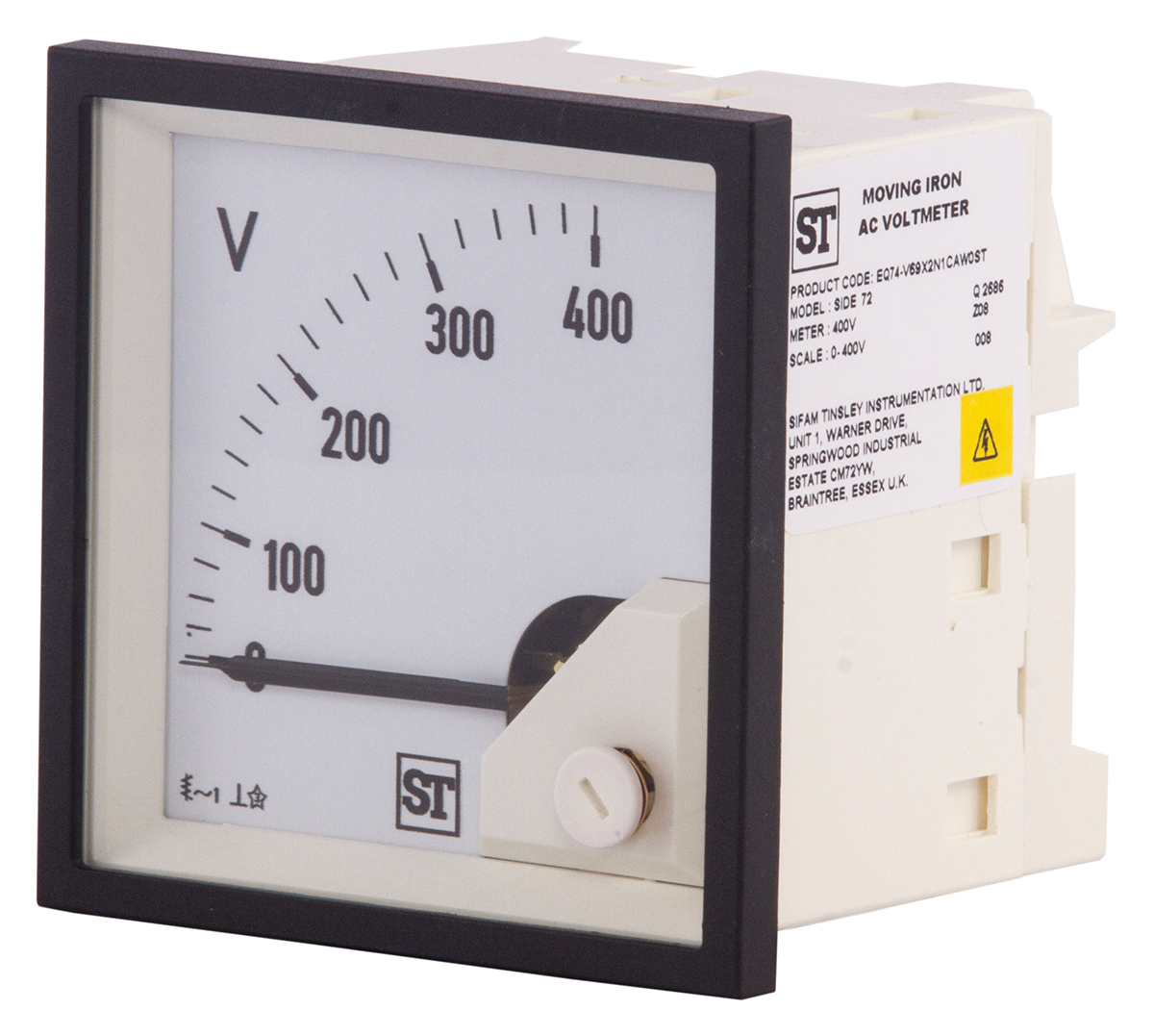 Sifam Tinsley Sigma Series Analogue Voltmeter AC, 68 x 68 mm