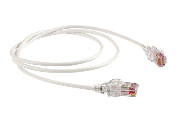 HellermannTyton Connectivity, 2m Cat6, White RJ45 to Male RJ45 Male, U/UTP Unshielded, Terminated LSZH Sheath