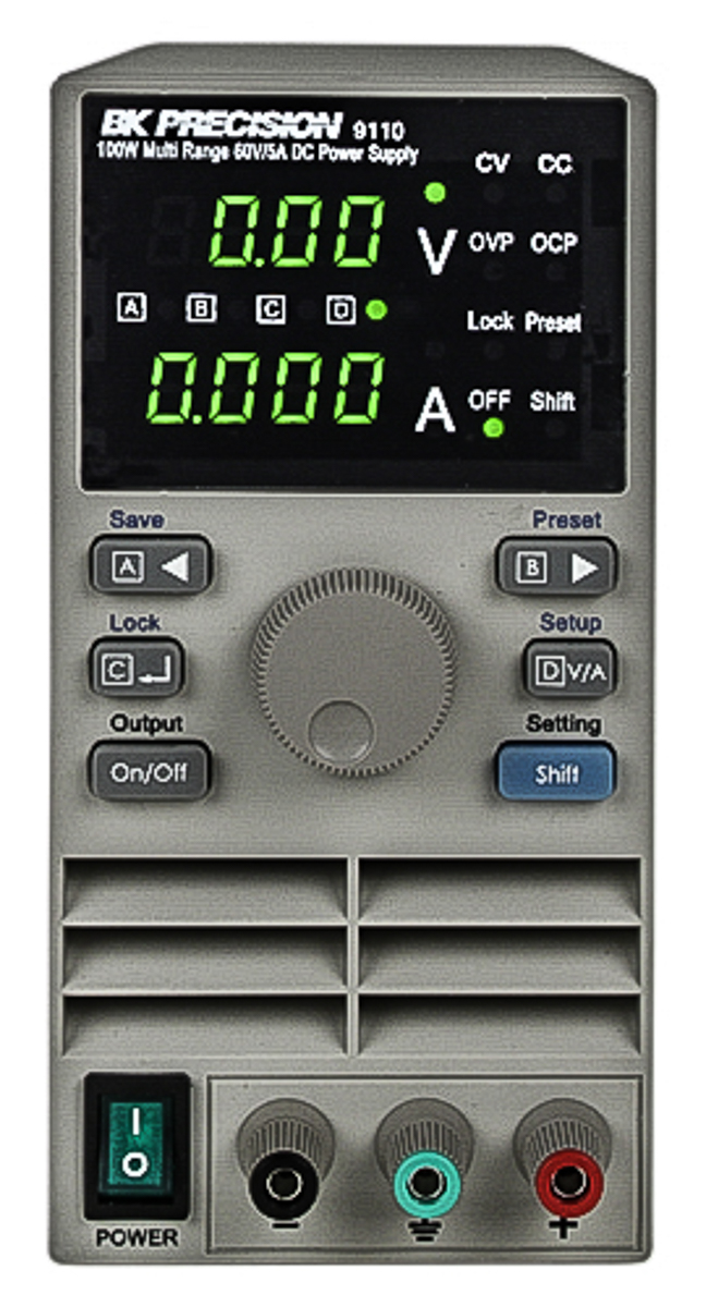 BK Precision 9110 Series Digital Bench Power Supply, 60V, 5A, 1-Output, 100W - RS Calibrated
