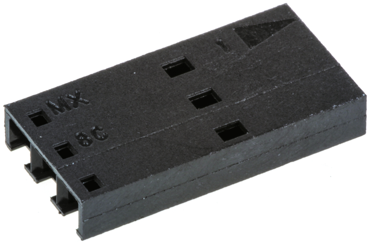 Molex, SL Female Connector Housing, 2.54mm Pitch, 3 Way, 1 Row