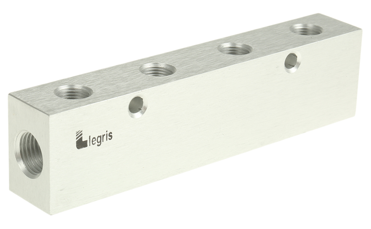 Legris 3313 8 Outlet Manifold, G 1/4 G 1/8