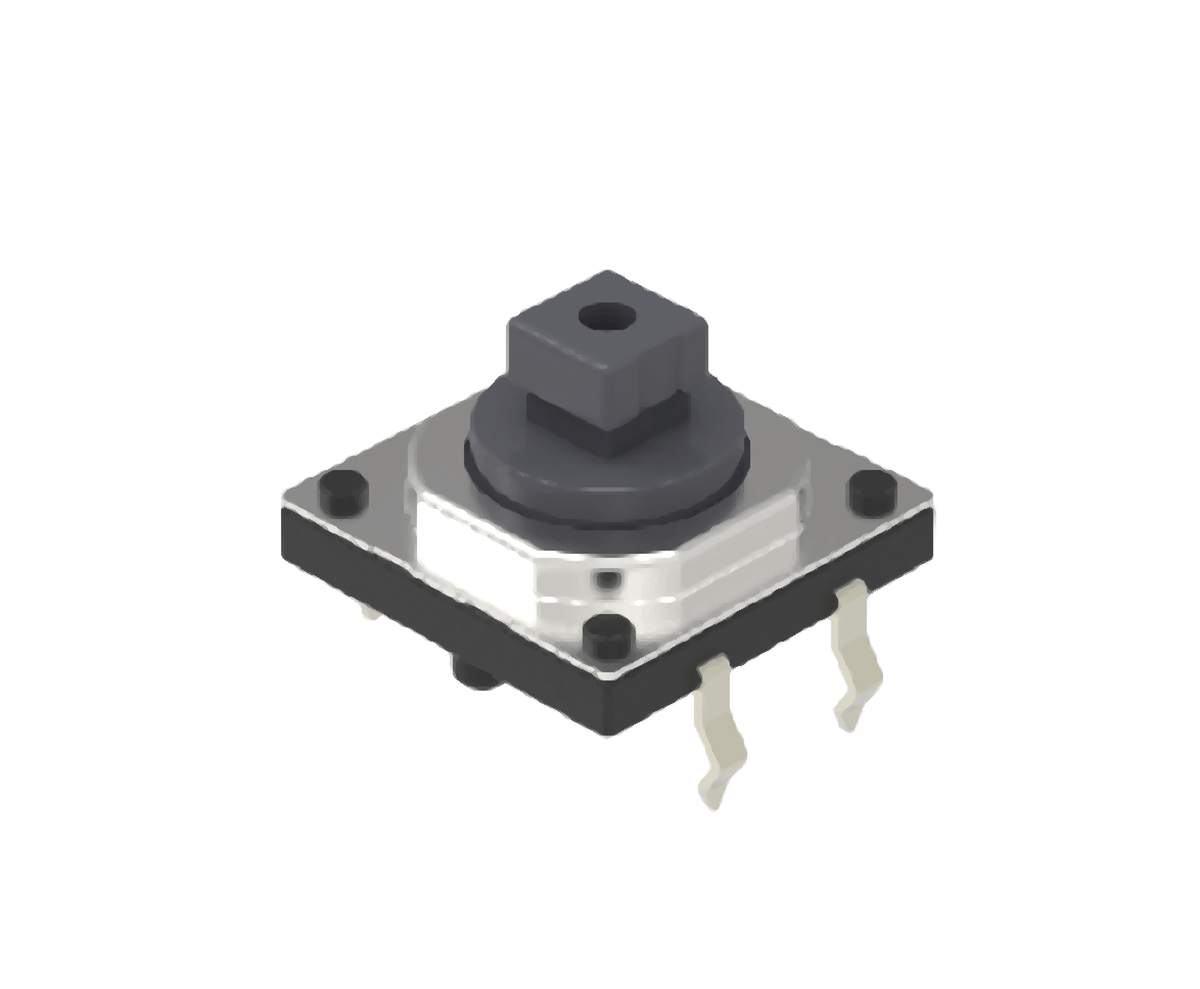 Alps Alpine Grey Cap Tactile Switch, SPST 50 mA 3mm Snap-In