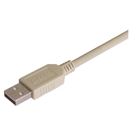 L-Com USB 2.0, Male USB to Male USB A, 3m