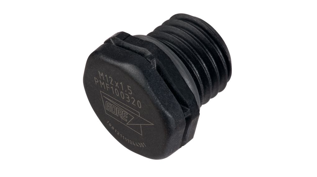 W.L. Gore PolyVent Standard Series M12x1.5 Screw-In, 15.55 x 17 mm Dia., 17mm W, For Use With Enclosures and Cabinets