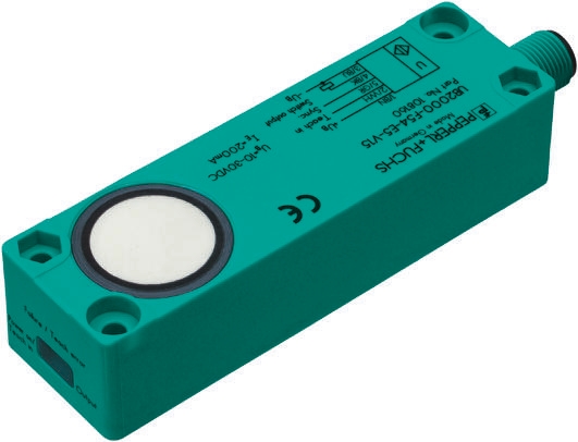 Pepperl + Fuchs Ultrasonic Block Proximity Sensor, 500 mm Detection, PNP NO/NC, 10 → 30 V dc