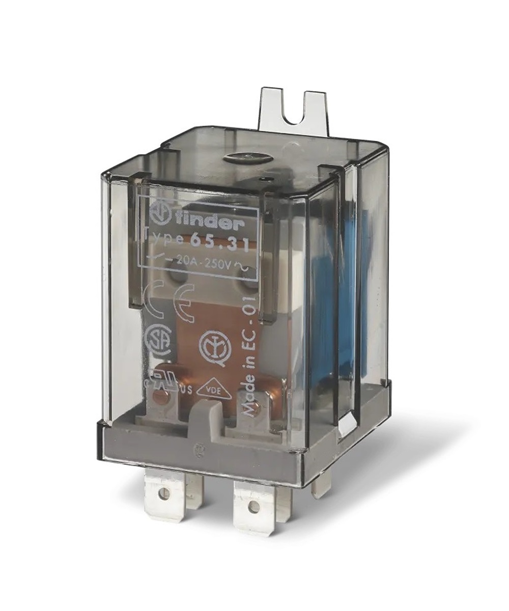 Finder Flange Mount Power Relay, 24V dc Coil, 30A Switching Current, SPST