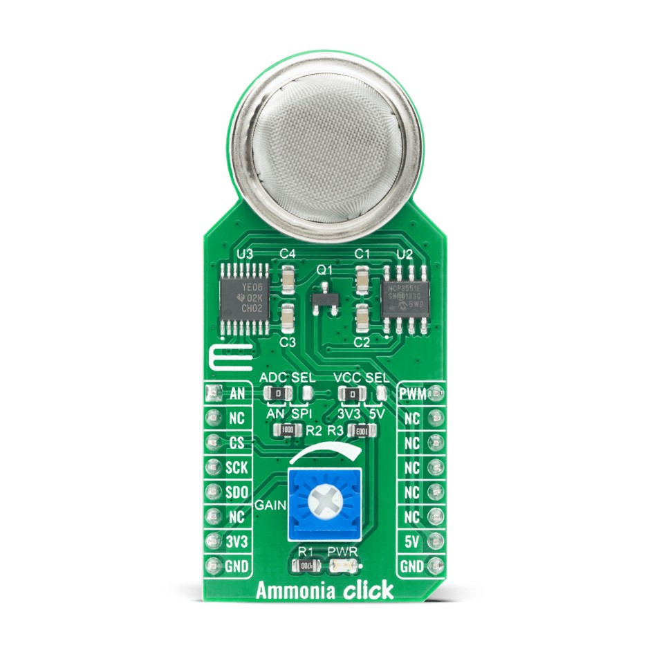 MikroElektronika Ammonia Click Gas Sensor for MQ-137 MQ-137