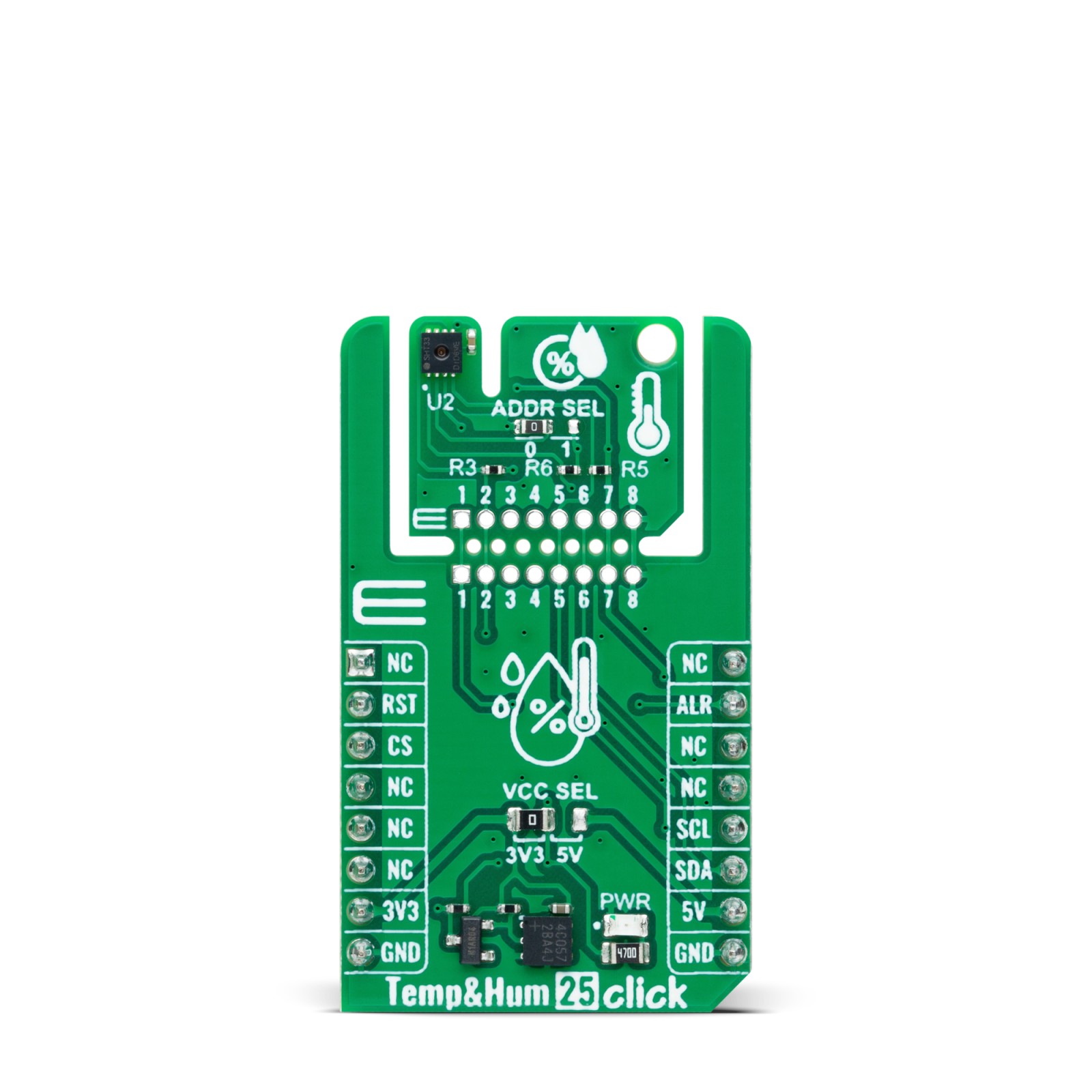 MikroElektronika Temperature and Humidity 25 Click Temperature & Humidity Sensor Sensor Board for SHT33-DIS-B2.5KS