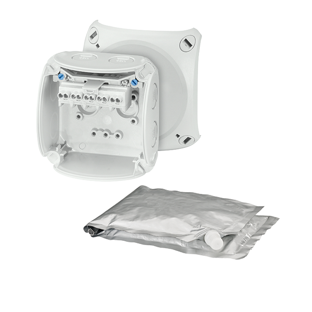HENSEL WP Series Grey Polycarbonate Terminal Box, IP68, 5 Terminals, 62 x 93 x 93mm