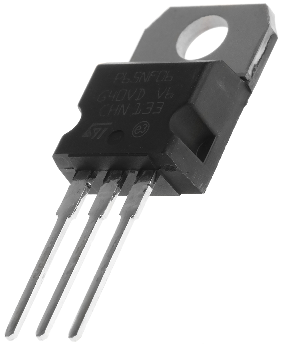 STMicroelectronics STripFET II Type N-Channel MOSFET, 60 A, 60 V Enhancement, 3-Pin TO-220 STP65NF06