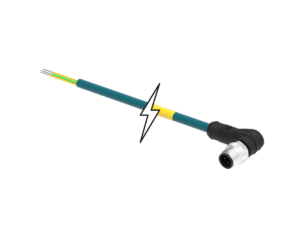 Brad from Molex Male 4 way Male 4 way Sensor Actuator Cable, 2 m
