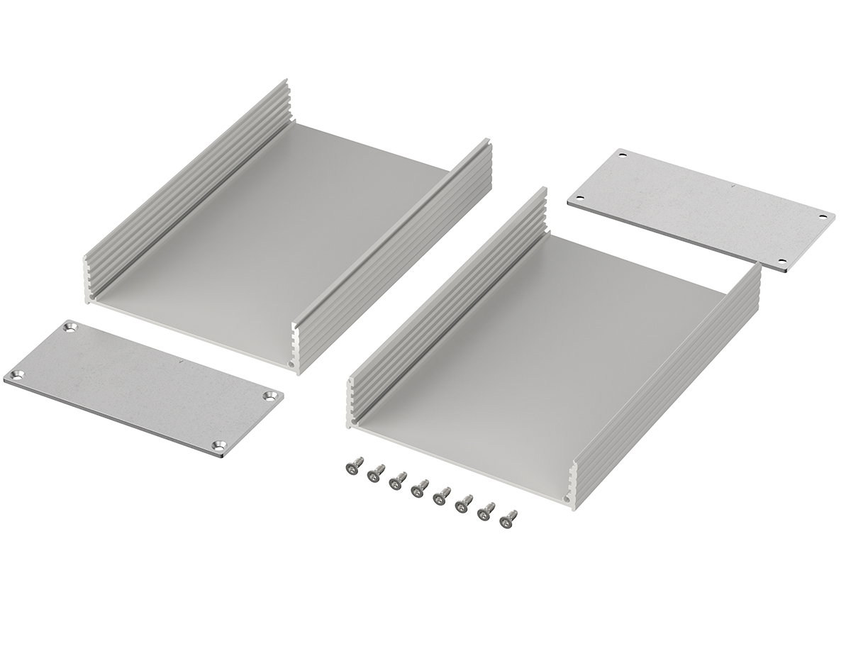 Bopla Filotec (Set) Series Aluminum (Anodized) Aluminium Enclosure, IP40, Aluminum (anodized) Lid, 160 x 105 x 48mm