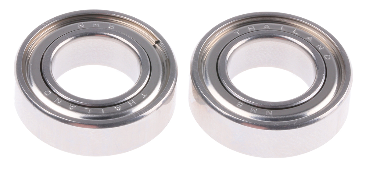 NMB DDL-1790ZZRA5P25LY121 1 Row Ball Bearing - 9 mm ID, 17 mm OD