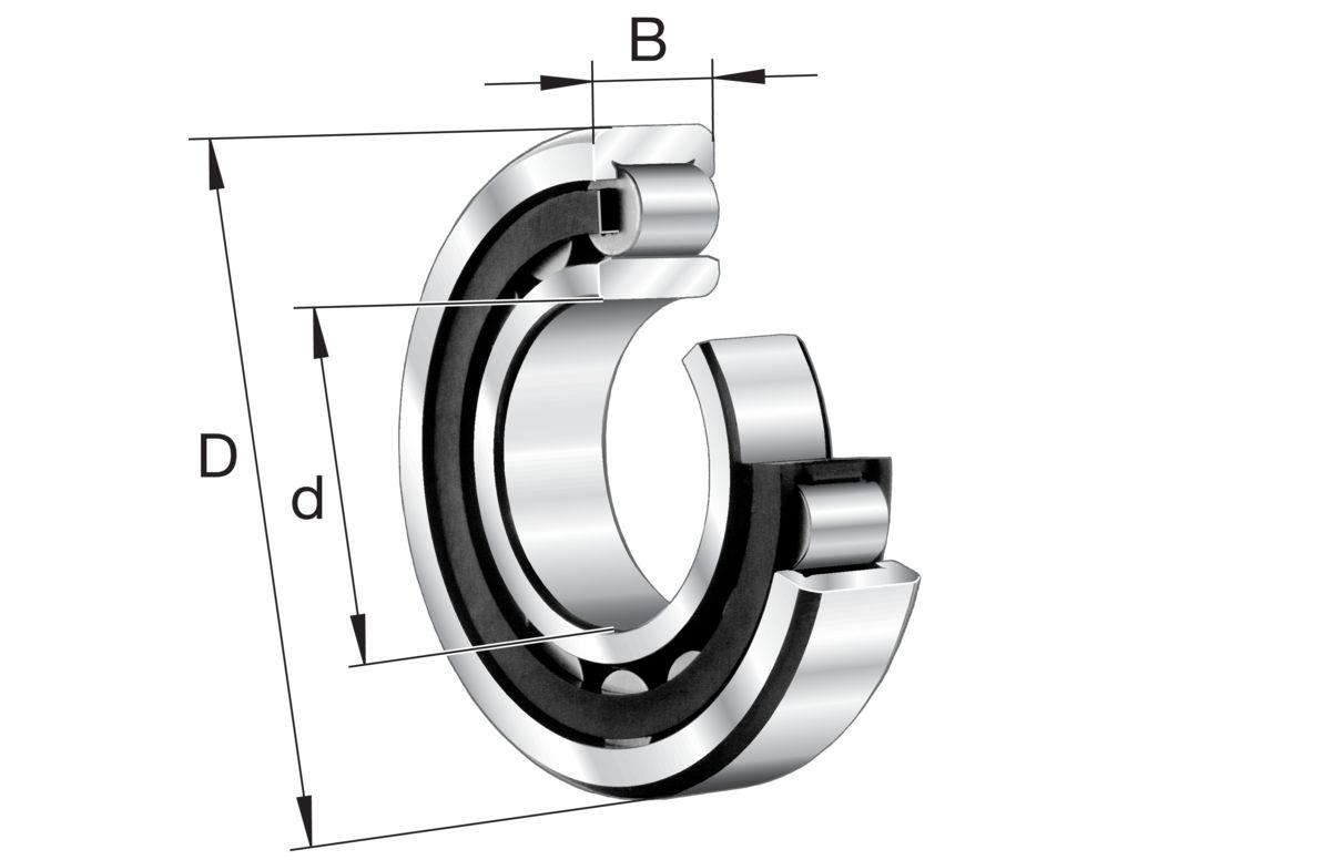 FAG NU308-E-XL-TVP2 40 mm ID Roller Bearing, 90 mm OD