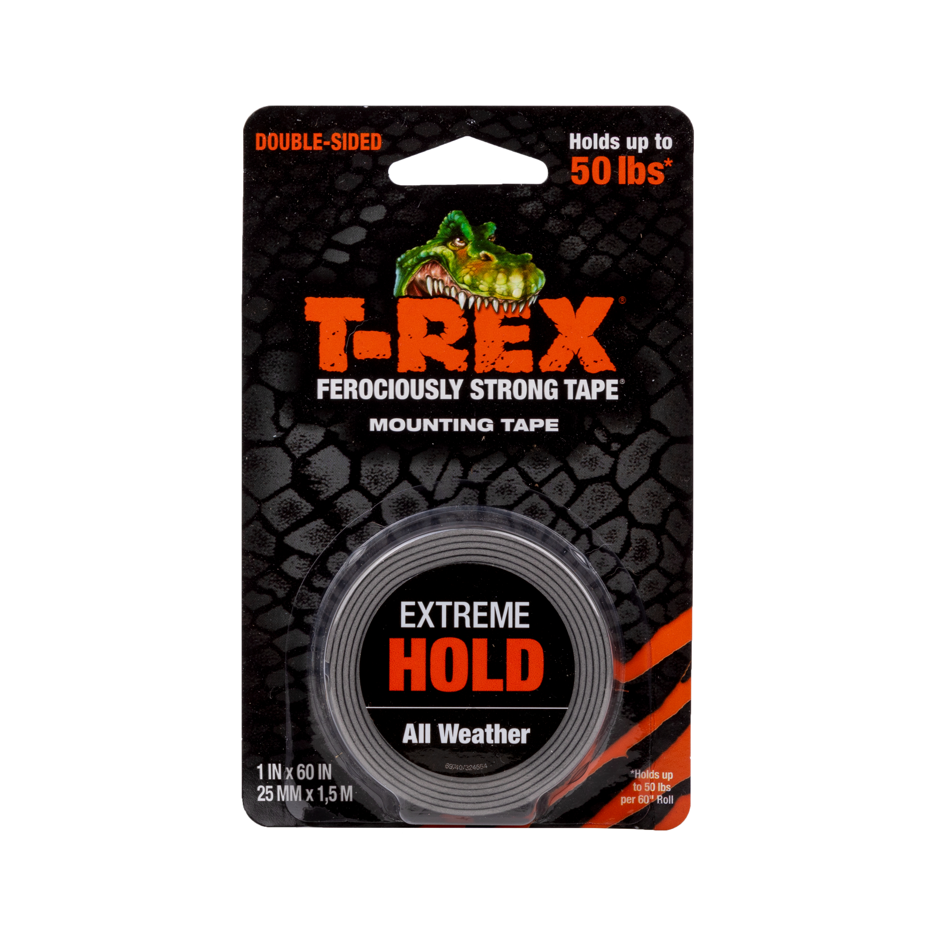T-REX 285665 Black T-REX Office Tape 25mm x 1.5mm