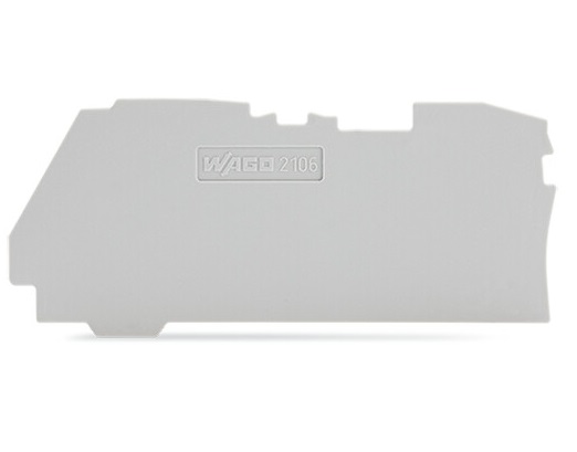 WAGO TOPJOB S, 2106 Series End and Intermediate Plate for Use with 2106 Series Terminal Blocks