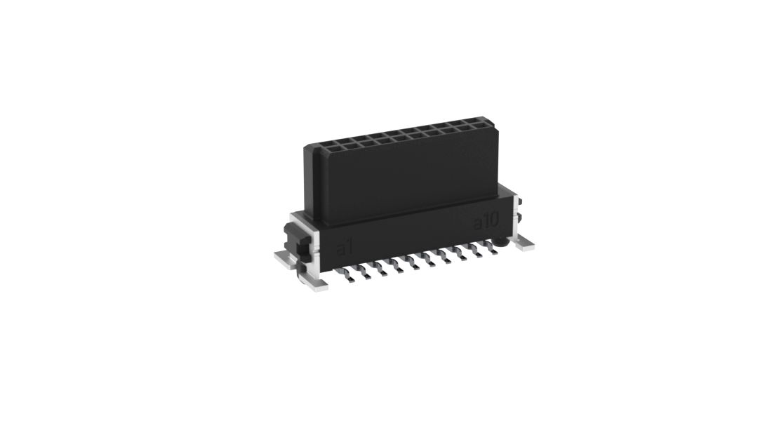 ERNI SMC Series Surface Mount PCB Socket, 20-Contact, 2-Row, 1.27mm Pitch