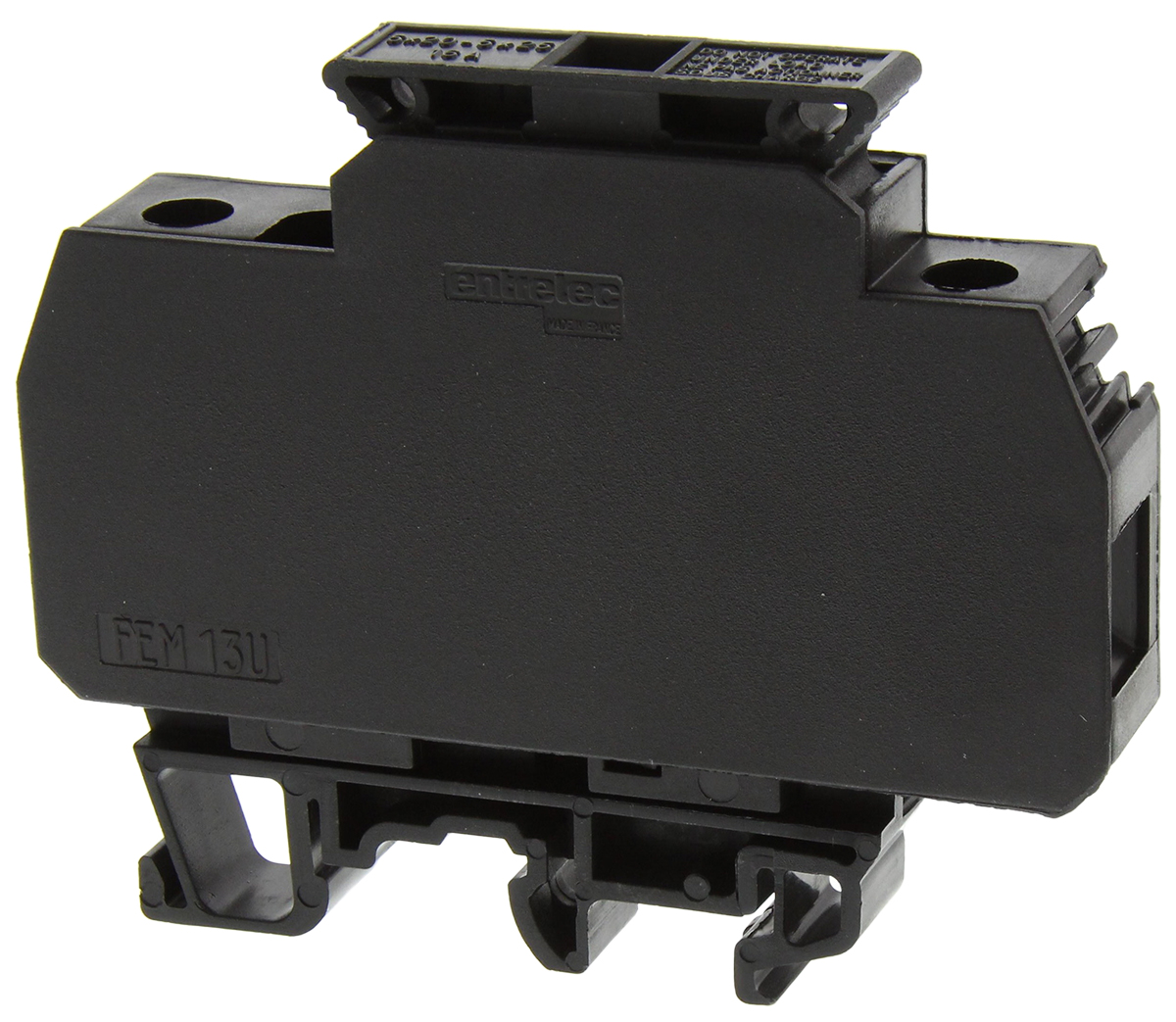 Entrelec 1SNA199011R1600 MU Series Black, 10mm², Screw Termination, Fused