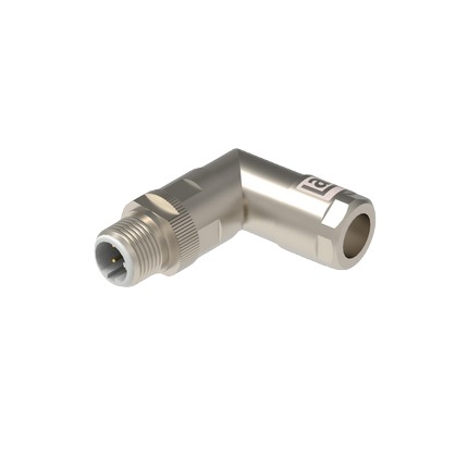 Lumberg Automation M12 Crimp Rail Series Ethernet Connector, Cable, Cat5 Angled