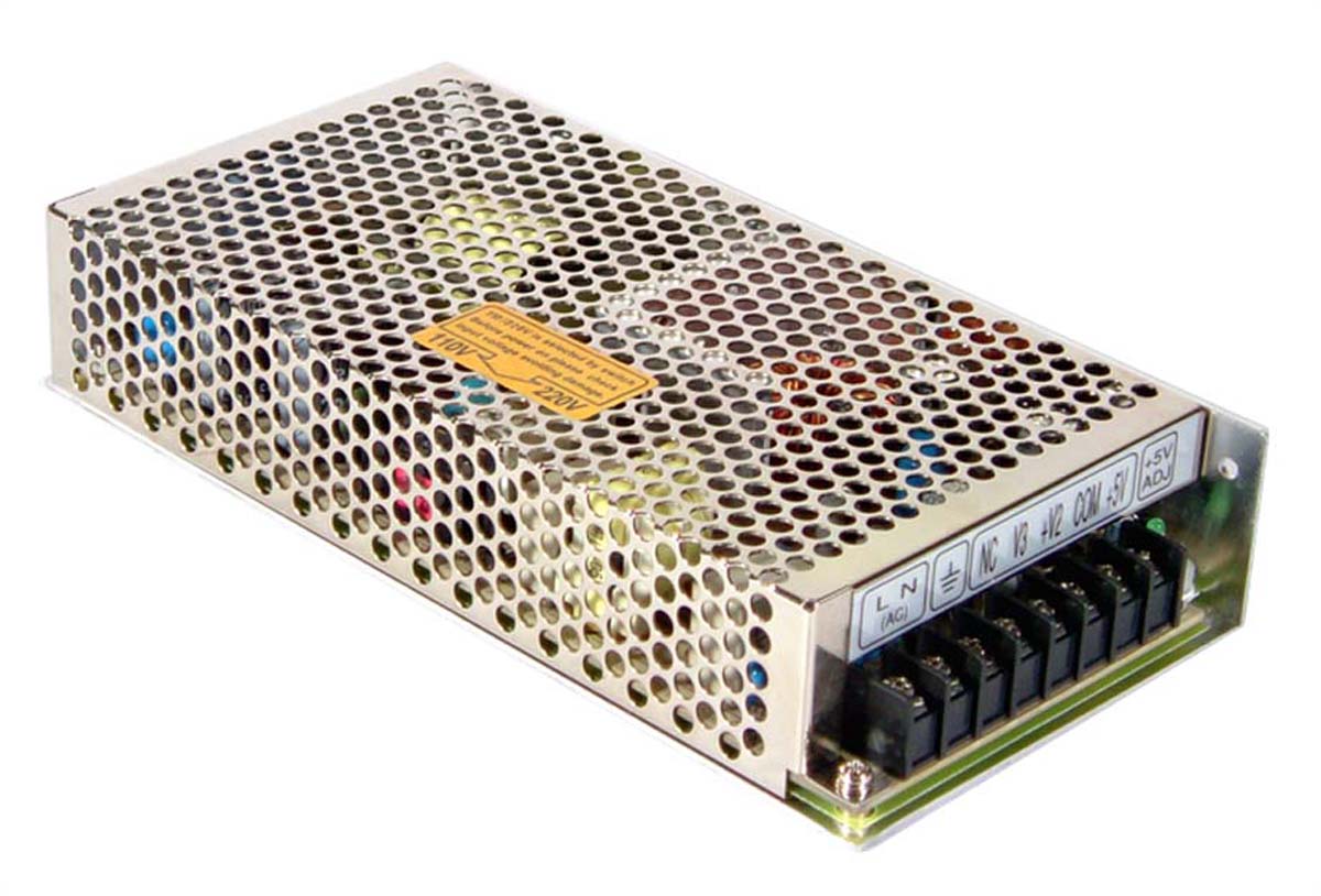 MEAN WELL Switching Power Supply, RD-125B, 5 V dc, 24 V dc, 4.6A, 133W, Dual Output, 176 → 264 V ac, 248