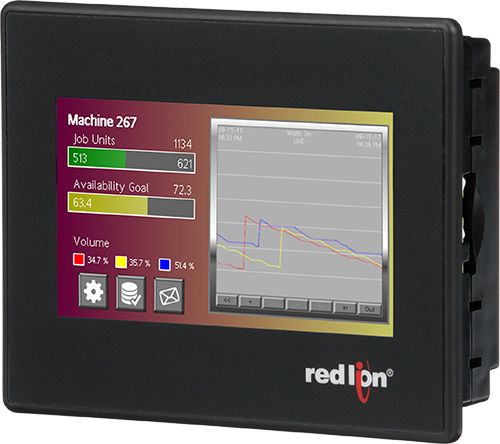 Red Lion CR3000 Series TFT Touch Screen HMI - 4.3 in, TFT Display