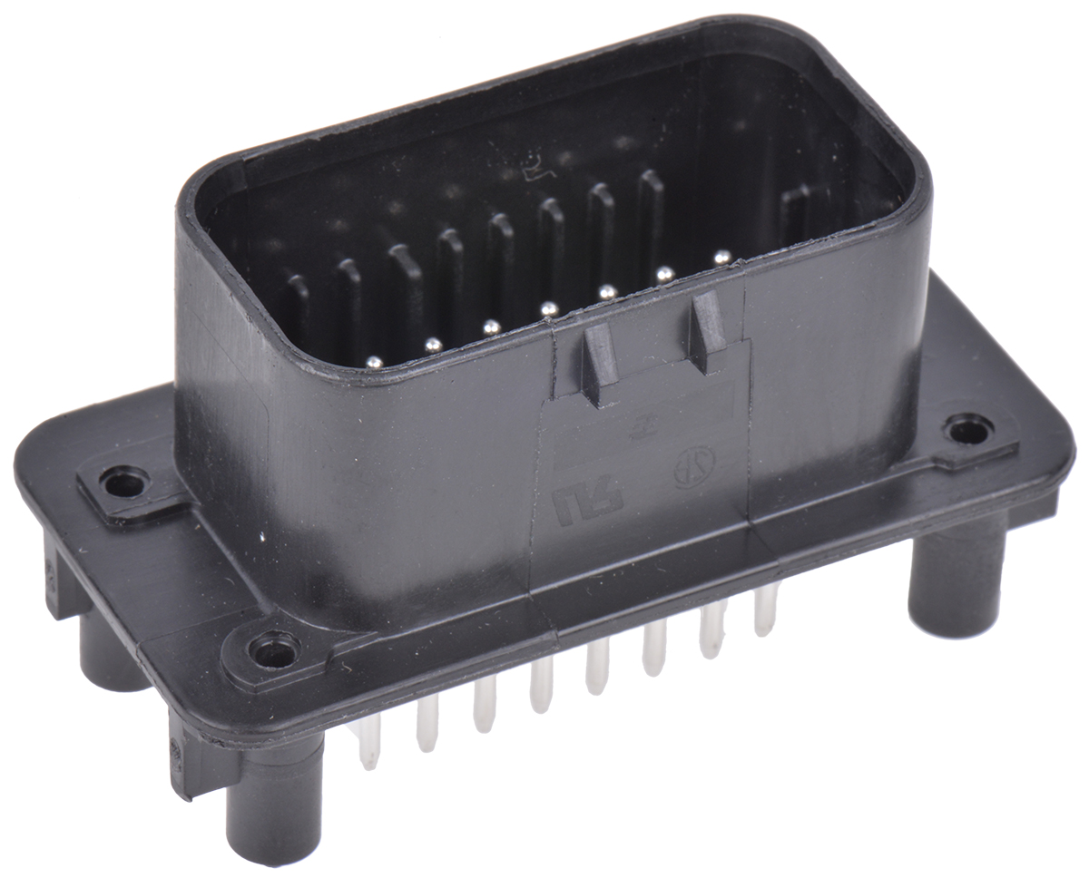 TE Connectivity, AMPSEAL Automotive Connector Plug Black Panel Mount 23 Way, Solder Termination 776200-1