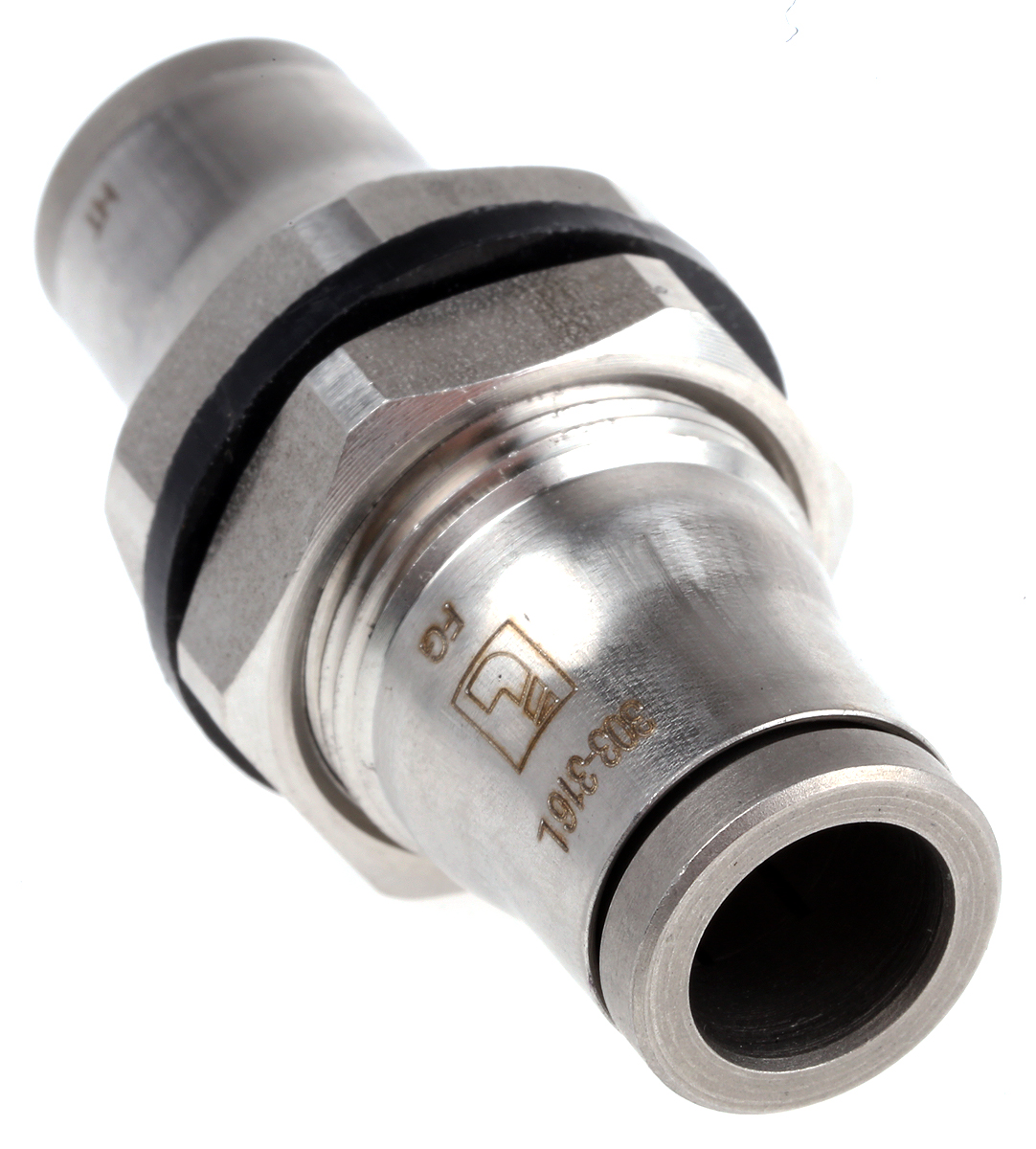 Legris LF3800 Series Bulkhead Tube-to-Tube Adaptor, Push In 8 mm to Push In 8 mm, Tube-to-Tube Connection Style