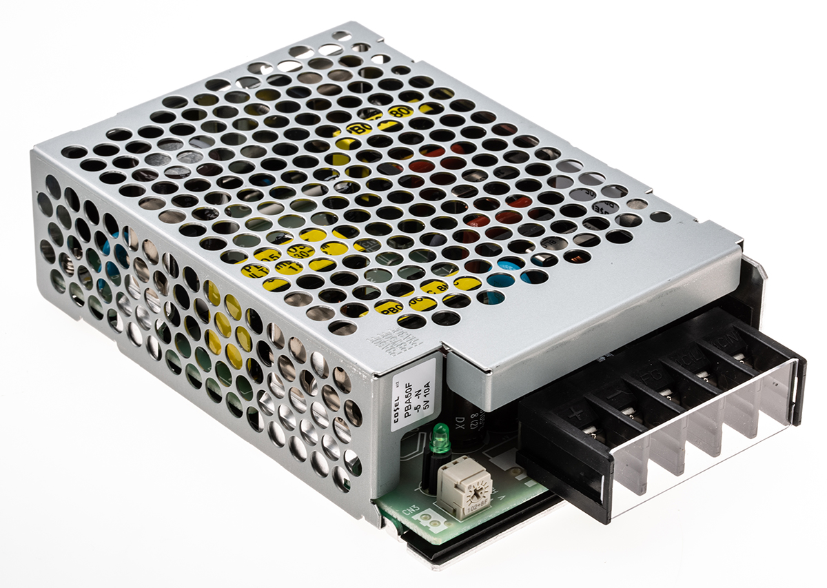 Cosel Switching Power Supply, PBA50F-5-N, 5V dc, 10A, 50W, 1 Output, 120 → 370 V dc, 85 → 264 V ac Input