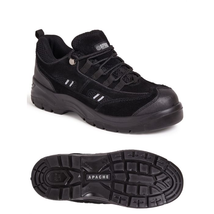 Sterling Safety Wear Unisex Black Toe Capped Safety Trainers, UK 8