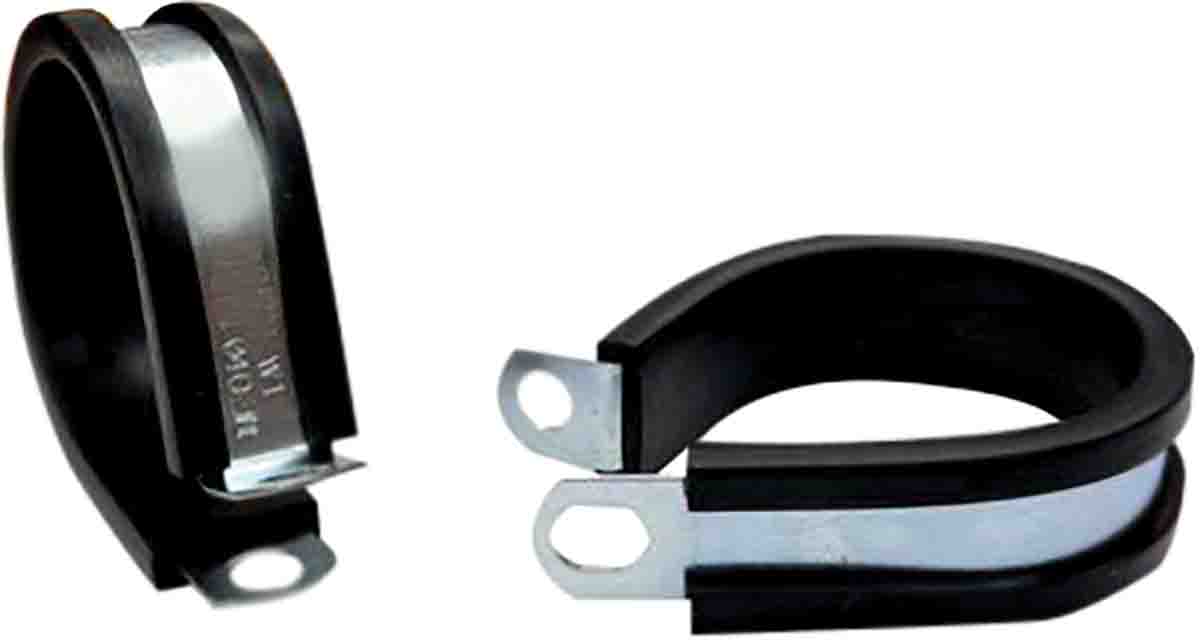 RS PRO 16mm Black, Steel P Clip