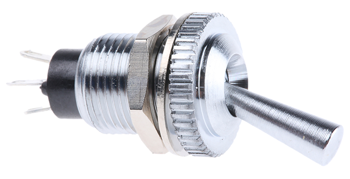 EOZ Toggle Switch, Panel Mount, On-On, SPDT, Solder Terminal