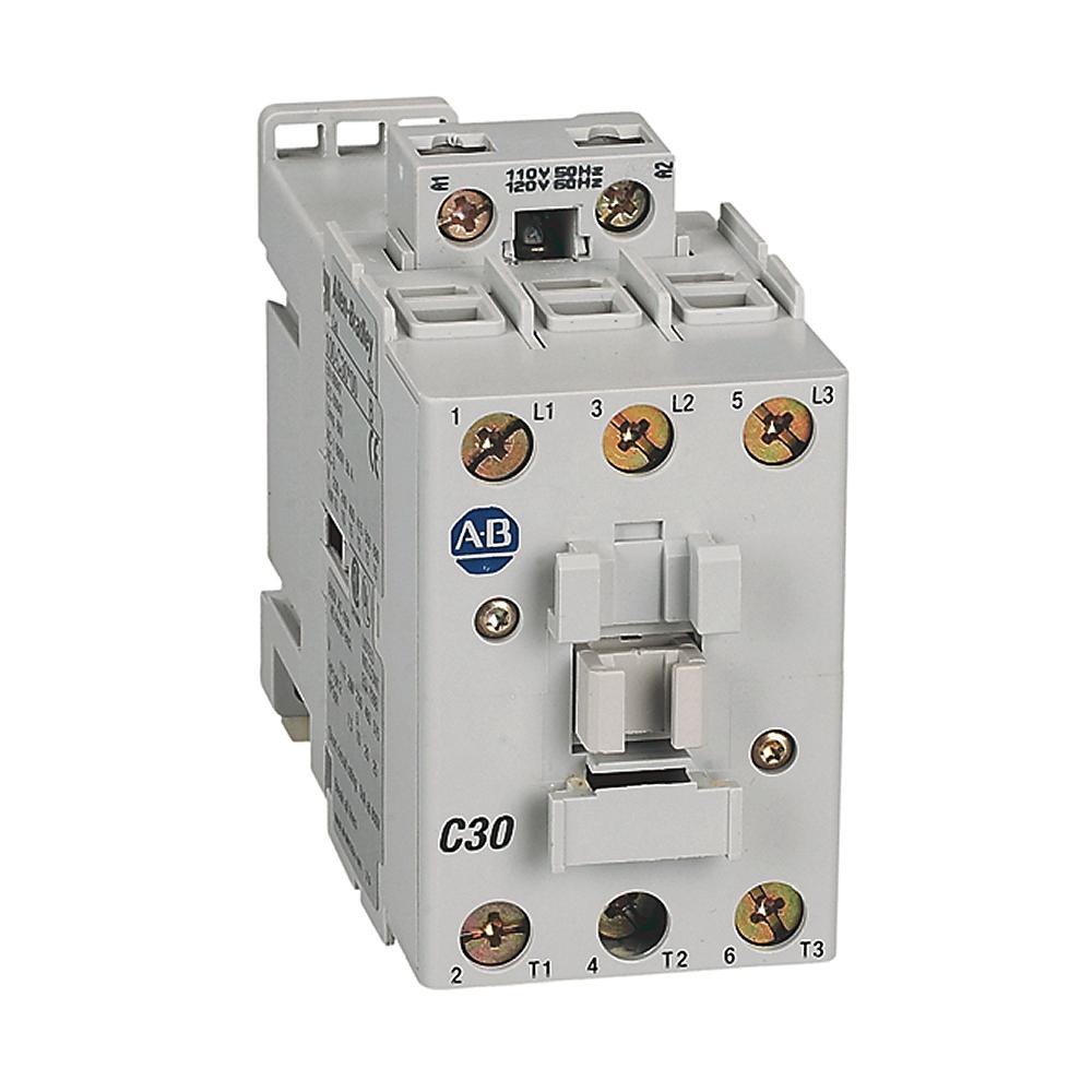 Allen Bradley 100C Contactor, 120 V ac Coil, 3-Pole, 30 A, 26 kW, 3 NO, 690V