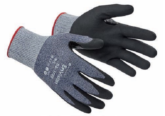 Tilsatec EnVision Blue Yarn Work Gloves, Size 7, Microfoam Coating