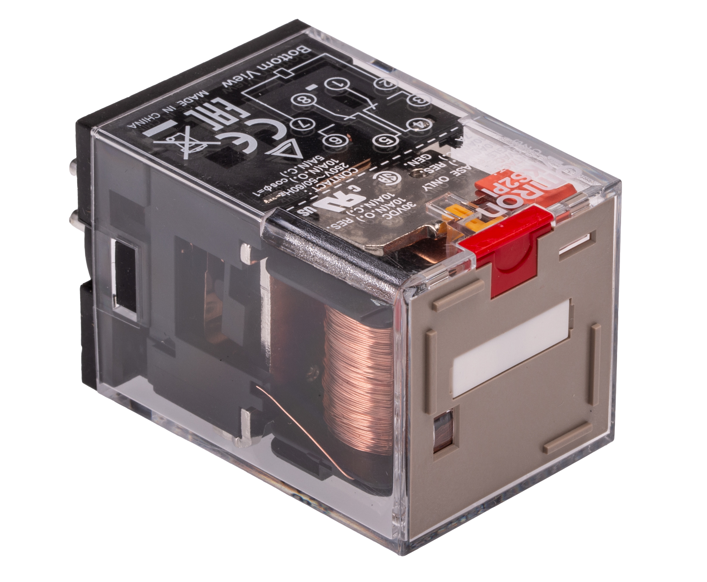 Omron Plug In Relay, 24V ac Coil, 10A Switching Current, DPDT