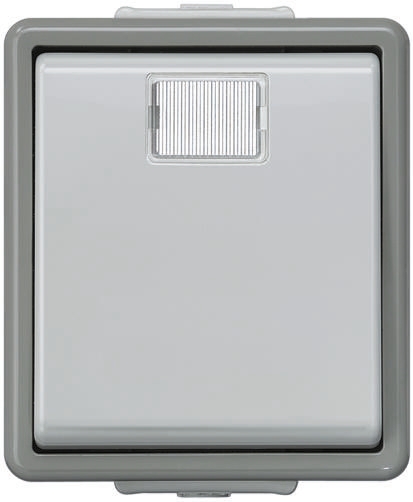 Siemens Grey Push Button Light Switch, 1 Way, 1 Gang, Delta