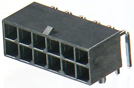 Molex Mega-Fit Series Right Angle Through Hole PCB Header, 8 Contact(s), 5.7 mm Pitch, 2 Row, Shrouded