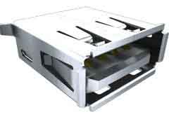 Samtec, Through Hole, Socket- Single Port Type A 2.0 USB Connector