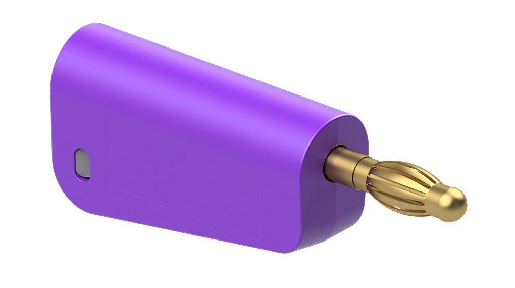 Staubli Violet Plug Banana Plug, 4 mm Connector, Screw Termination, 32A, 30 → 60V, Gold Plating