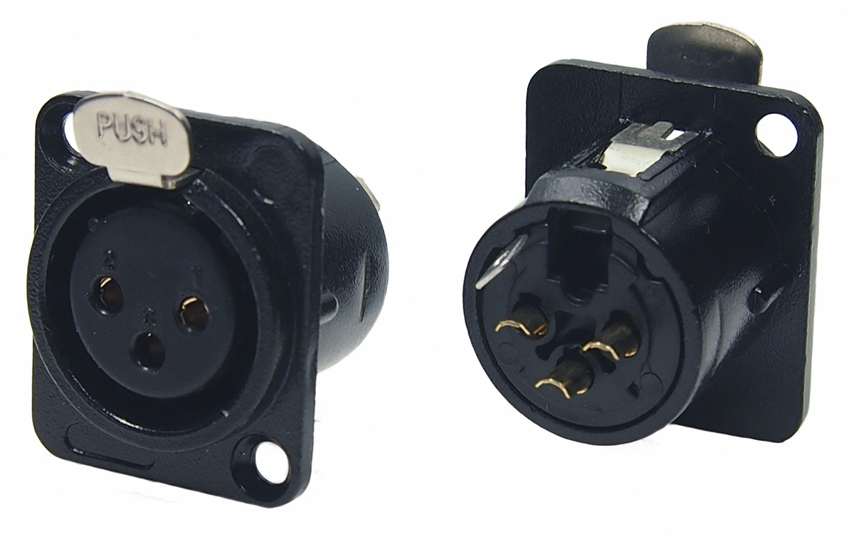 RS PRO Panel Mount XLR Connectors, Female, 1400 (Withstand) V, 3 Way