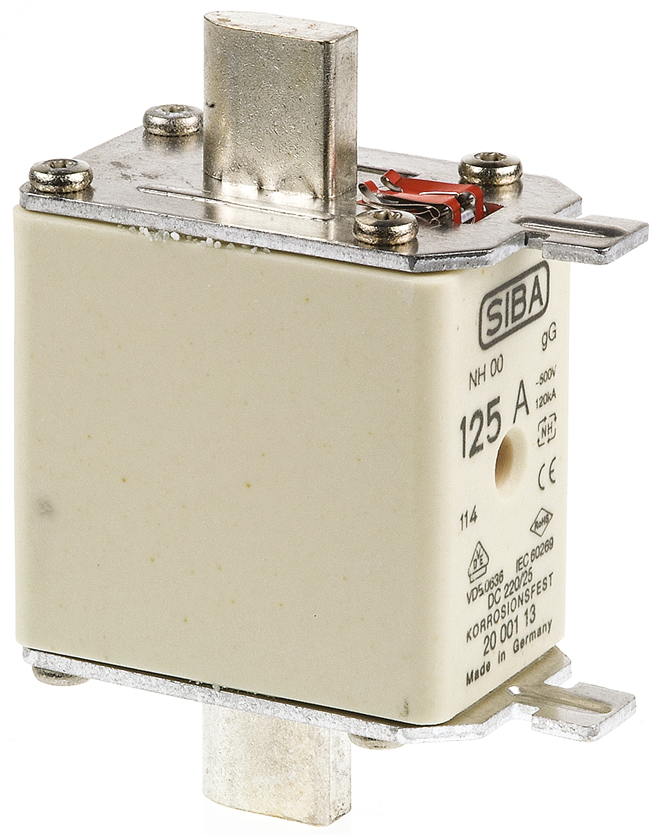SIBA 125A NH Fuse, NH00, 500V ac
