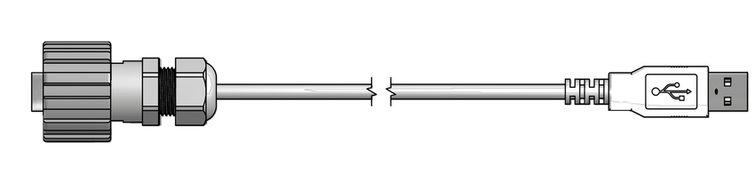 CONEC USB 2.0, Male USB A to Male USB A, 2m