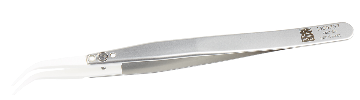 RS PRO 130 mm, Stainless Steel, Tweezers